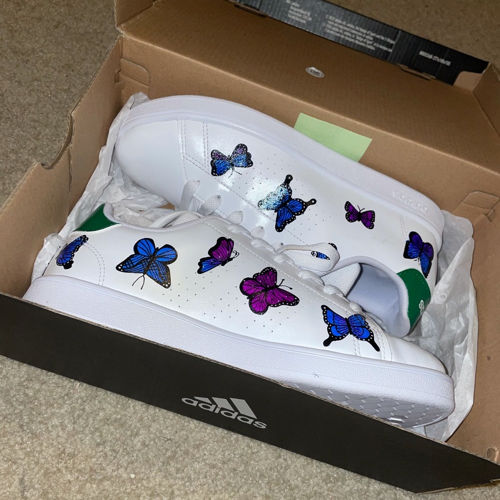 Custom butterfly shoes